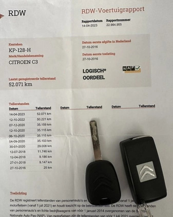 Citroen C3 cena 31500 przebieg: 52000, rok produkcji 2016 z Kielce małe 781